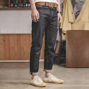 Maden 컬러 코튼 데님 청바지 11.6oz 빈티지 Amekaji 스타일 남성용 원시 청바지 Mid 허리 오버 사이즈 바지 501 Red White Selvedged
