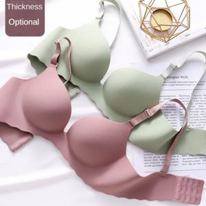 섹시한 푸시 업 브래지어 코르셋 무선 원피스 통기성 속옷 여성을위한 브래지어 세트를 유지 란제리 원활한 Bralette