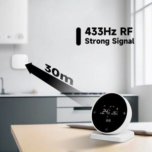 가스 보일러 용 Beok 무선 온도 조절기 Tuya 수신기 배터리 온도 조절기가있는 스마트 WIFI 온도 컨트롤러 Alice