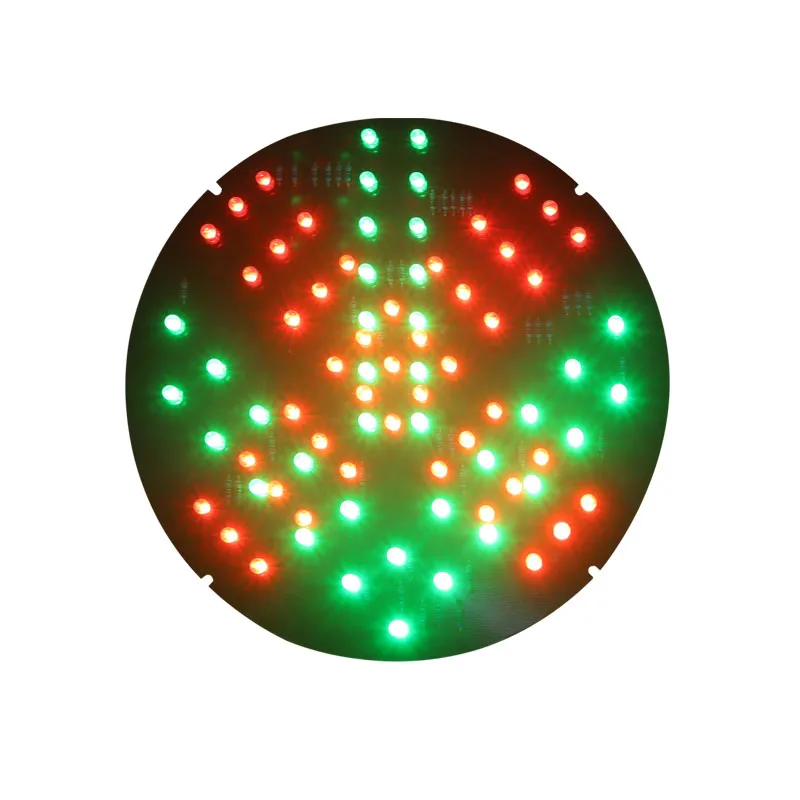 원형 레드 크로스 녹색 화살표 PCB 보드, 200mm LED 신호등용 고휘도 LED