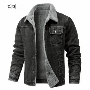 DIMUSI 남성 겨울 자켓 패션 남성 옷깃 셰르파 양털 안감 두꺼운 데님 진 트럭 운전사 자켓 남성 청바지 코트 의류 5XL