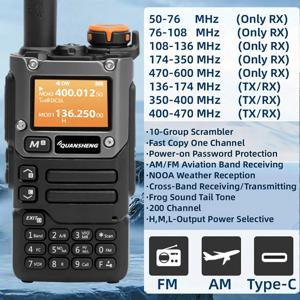 Quansheng UV K5 (8) 워키 토키 휴대용 Am Fm 양방향 라디오 정류자 스테이션 아마추어 햄 무선 세트 장거리 수신기