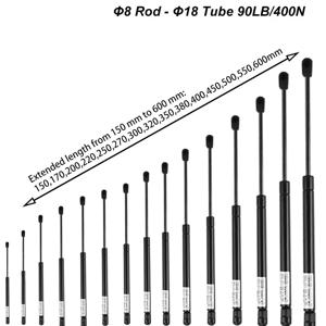 1PC 400N/90LB 8X18 자동차 가스 스트럿츠 스프링 충격 리프트는 RV Windows 스토리지 댐퍼 TV 캐비닛 캠핑카 뒷 창 침대 커버를 지원합니다