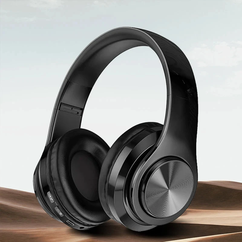 무선 블루투스 헤드셋 접이식 헤드폰 HiFi 스테레오 이어폰, 마이크 지원 SD 카드 FM Xiaomi Iphone Sumsamg Phone
