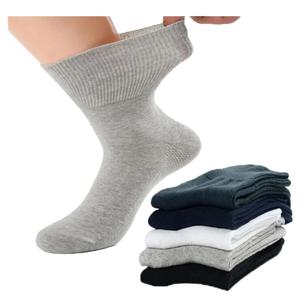 10PCS = 5Pairs 느슨한 입 양말 당뇨병 예방 정맥류 코튼 편안한 노인 고혈압 환자 뚱뚱한 남자 양말 선물
