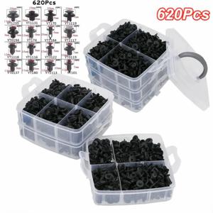 620Pcs 자동차 패스너 클립 혼합 자동차 패스너 도어 트림 패널 자동 범퍼 리벳 리테이너 푸시 엔진 커버 펜더 클립
