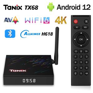 Tanix TX68 TV 박스 Android12 Allwinner H618 2GB/4GB RAM 16GB 32GB/64GB BT AVI 3D 2.4G 및 5G Wifi 4K HDR 미디어 플레이어 셋톱 박스
