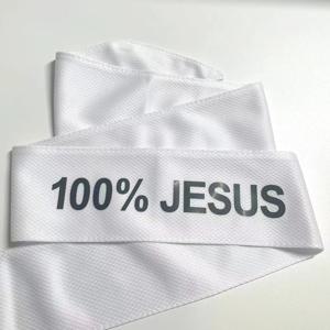 100% 예수 머리띠 팬 인쇄 농구 스포츠 헤드 밴드 남성 여성 러닝 피트니스 화이트 스웨트 밴드 두건