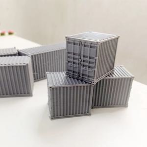 2개/봉투 1:87 HO 스케일 20피트/10피트 해상 운송 컨테이너 20피트 화물 컨테이너 모형 20피트 화물차 기차 철도 장면용