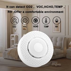 투야 와이파이 스마트 에어박스 공기질 모니터, 포름알데히드, VOC, Co2, 가스, 온도 습도 감지기 센서, 홈 씬 연동