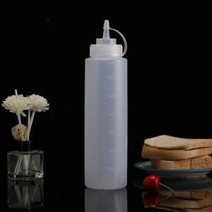500 ML 플라스틱 뾰족한 입 짜기 유형 소스 병 환경 친화적 인 재료로 제작 깨끗한 방진 조미료 병