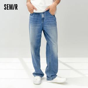 Semir 데님 청바지 남성 2025 여름 새로운 루즈핏 스트레이트 레그 소프트 데님 바지 세련되고 빈티지