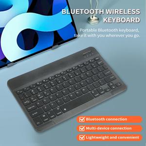 노트북 태블릿 전화 용 Aigo Bluetooth 무선 키보드 IOS Android Windows 태블릿 용 iPad Air 미니 키보드 용 충전식