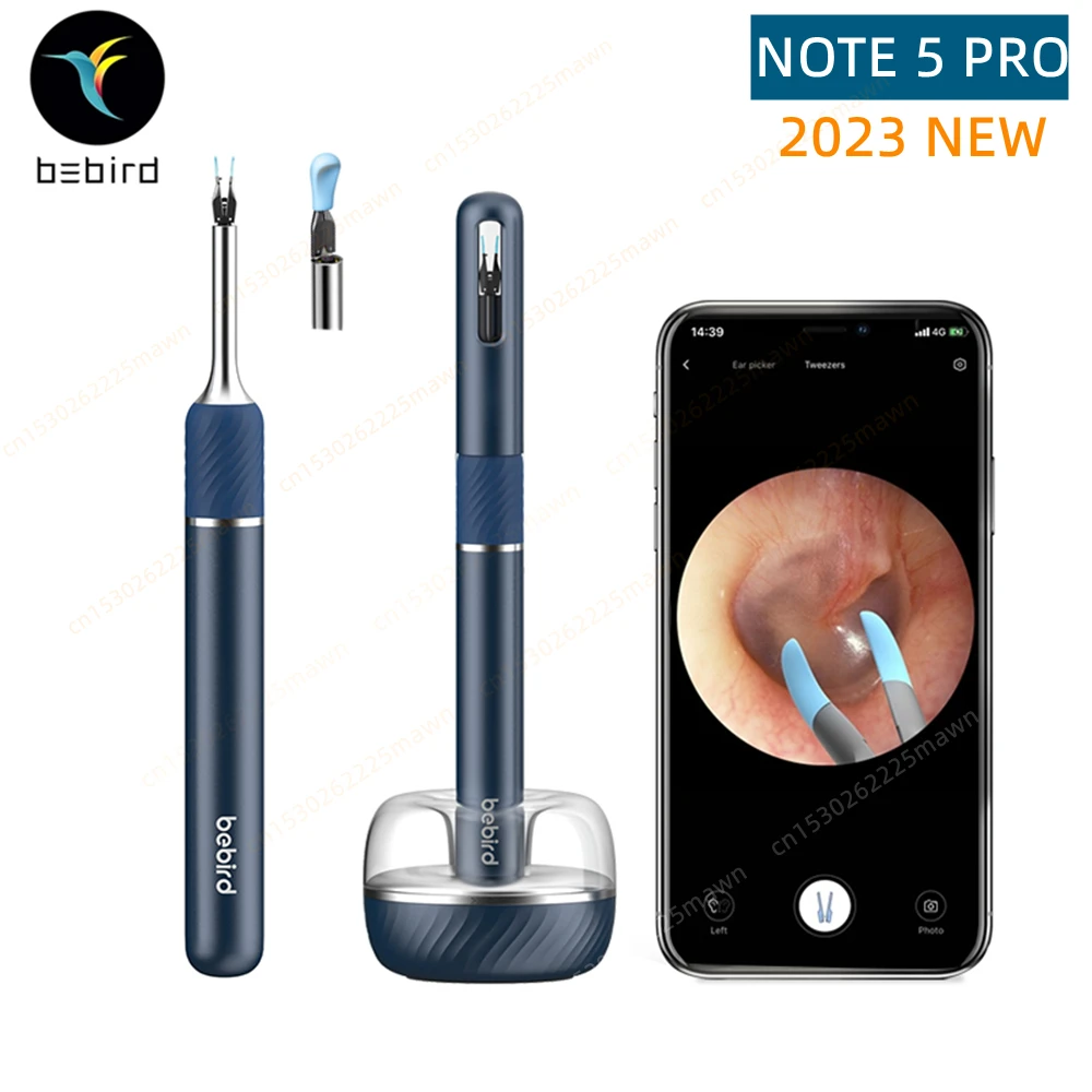 Bebird Note5 Pro 귀 청소기 시각적 귀지 제거 스틱 HD 내시경 핀셋 2 in 1 Earpick 미니 카메라 검 이경 건강 관리