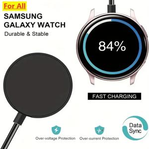 삼성 Galaxy Watch 5 Pro 5/4/3 Active 2/1Gear Sport/S3 휴대용 충전 도킹 스테이션과 호환되는 무선 시계 충전기