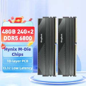 KingBank Memoria RAM DDR5 6800MHz 24GB 48GB 24GBx2 게임용 데스크탑 메모리 288Pin DIMM DDR5 RAM EXPO XMP 3.0 CL32 Hynix M 다이