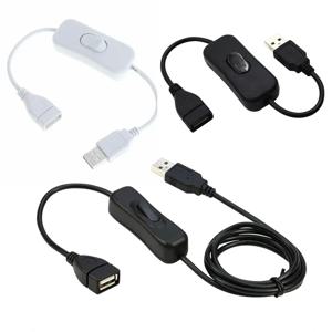 ON/OFF 연장 케이블이 있는 USB 스위치 케이블 28cm 1m 5V LED 스트립 라이트 스트링 USB 가제트 전원 공급 장치 도구 304 303