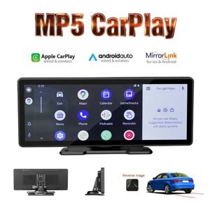 10.26 인치 자동차 모니터 무선 CarPlay/안드로이드 자동 HD 스크린 카메라 블루투스 FM 송신기 USB TF 비디오 플레이어