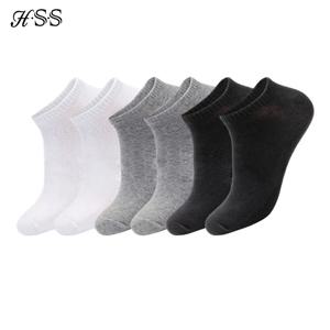 HSS 브랜드 100% 코튼 남성 양말 여름 얇은 통기성 양말 고품질 쇼 보트 양말 블랙 학생용 짧은 크기 39-44