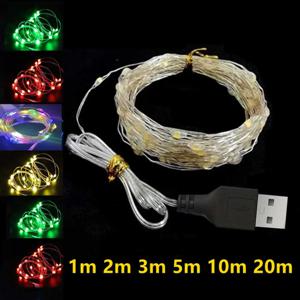 20m USB LED 문자열 조명 요정 문자열 조명 따뜻한 흰색 LED 문자열 조명 크리스마스 웨딩 파티 홈 홀리데이 장식