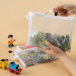 1-3PCS 보관 가방 메쉬 ZipperToy 빌딩 블록 퍼즐 하위 패키지 어린이 입자 지퍼 투명 마무리 보관