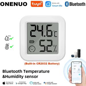 ONENUO 블루투스 온도 습도 센서, 미니 LCD 스크린, 스마트 투야 앱, 원격 음성 제어, 구글 온도계 습도계