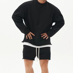 남성 여름 코튼 세트 루즈한 스웨터 투피스 키트 트레이닝 까마귀 풀오버 반바지와 후드 조깅 슈트 streetwears
