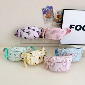 Sanrio Kuromi Cinnamoroll 크로스 바디 숄더 백 허리 보관 주머니 멜로디 헬로 키티 동전 지갑 아이 선물 카와이 배낭