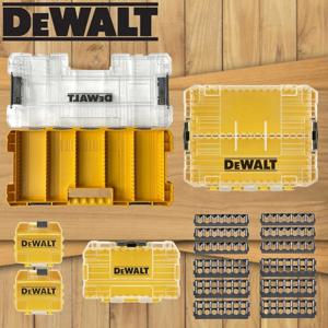 DEWALT 오리지널 TSTAK 노란색 도구 액세서리 보관함 드릴 비트 지원 포함 미니 터프 케이스