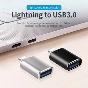 iPhone 14 13 12 11 Pro XS Max XR X 8 7 iPad용 USB 3.0 OTG 어댑터, iOS 13 이상과 호환되는 USB 3.0 어댑터에 번개