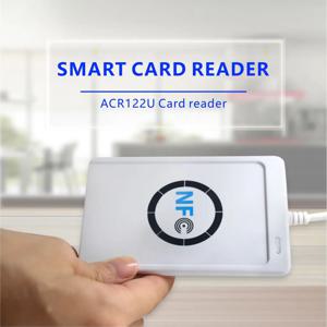ACR122U RFID IC 스마트 카드 리더기 비접촉식 작가 복사기 복사기 쓰기 가능 복제 NFC USB S50 13.56mhz M1 카드 복사기
