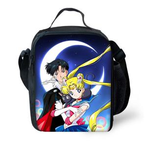 귀여운 S-Sailor M-MoonS 어린이 보온 대용량 가방, 남아 여아 학생 야외 피크닉, 재사용 가능 보온 쿨러 도시락 상자