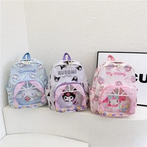 Kuromi Mymelody Cinnamoroll 배낭 높은 외관 수준 어린이를위한 일일 배낭 경량 귀여운 대용량 Schoolbag