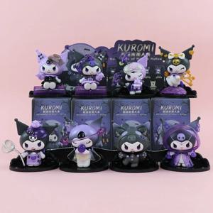 Sanrio Kuromi 블라인드 박스 늑대 인간 시리즈 하이 룩 액션 피규어 인형 애니메이션 캐릭터 서프라이즈 박스형 귀여운 소장 장난감