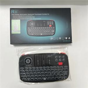 Rii I4 듀얼 모드 키보드, 블루투스, 터치패드 포함 2.4g, 새로운 스크롤 휠 디자인, 백라이트 포함