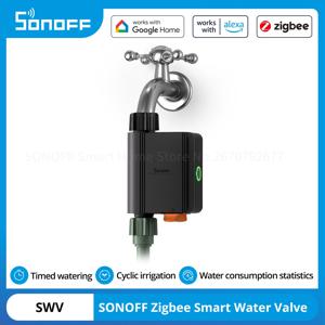 SONOFF SWV Zigbee 스마트 워터 밸브 IP55 시간 초과 급수 순환 관개 장면 연결 Alexa Google을 통한 eWeLink APP 제어