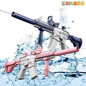 Unilabo M416 전기 물총 - 외부 물병 부착 장치로 배터리 구동 - 어린이 및 성인 야외 활동에 적합
