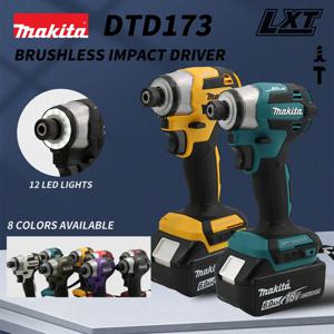 새로운 Makita DTD173 18V 무선 임팩트 드라이버 180 N.m 브러시리스 전기 드릴 스크루 드라이버 LED 라이트 다기능 가정용