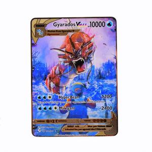 포켓몬 카드 골드 메탈 포켓몬 편지 Tcg Venusaur Vmax Gengar Gx Pikachu Vstar 애니메이션 보드 게임 카드 놀이 어린이 장난감 선물