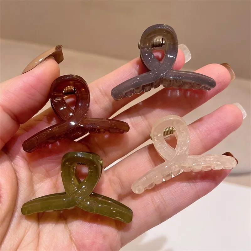 미니 귀여운 작은 캐치 클립, 하프 타이 헤어, 작은 헤어 캐치, 헤어 클립 네트, 빨간 앞머리, 사이드 클립, 4.5cm