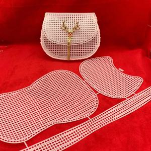 말굽 가방 메쉬 뜨게 안감 직조 플라스틱 메쉬 시트 액세서리, 벨벳 DIY 후크 트림 도구, 쉬운 니트 도우미 액세서리