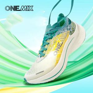 ONEMIX 마라톤 카본 플레이트 운동화 충격 흡수 초경량 스포츠 신발 리바운드 기술 야외 남성 운동화