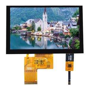 TFT LCD 디스플레이 모듈, 800*480 RGB IPS 40 핀, 3.3V ILITTEK 드라이버, 500 조명, 정전 용량 저항 터치 스크린, 5 인치