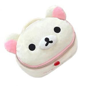 리락쿠마 Korilakkuma 플러시 메이크업 가방 상자 보관 주최자 만화 곰 카와이 귀여운 여행 화장품 가방 파우치 세면 용품 가방