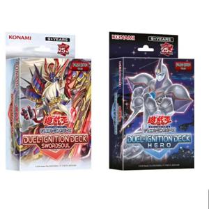 2025 2pcs 유희왕 오리지널 듀얼 몬스터 듀얼 점화 데크 Swordsoul Hero DI01 DI02 아시아 영어 컬렉션 봉인 된 부스터 박스