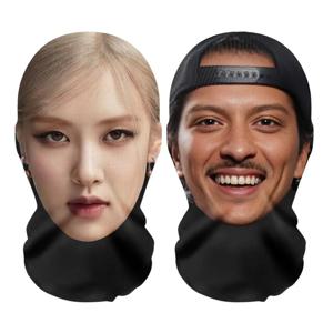 3D 풀 페이스 마스크 시뮬레이션 캐릭터 연예인 얼굴 팬들을위한 재미있는 헤드 기어 힙합 패션 발라크라바 후드 모자 헤드 기어