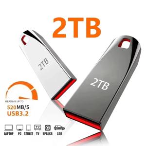 2TB Usb 3.0 플래시 드라이브 고속 금속 Pendrive 1TB 512GB 256GB 휴대용 Usb 드라이브 방수 Memoria Usb 플래시 디스크 ﻿