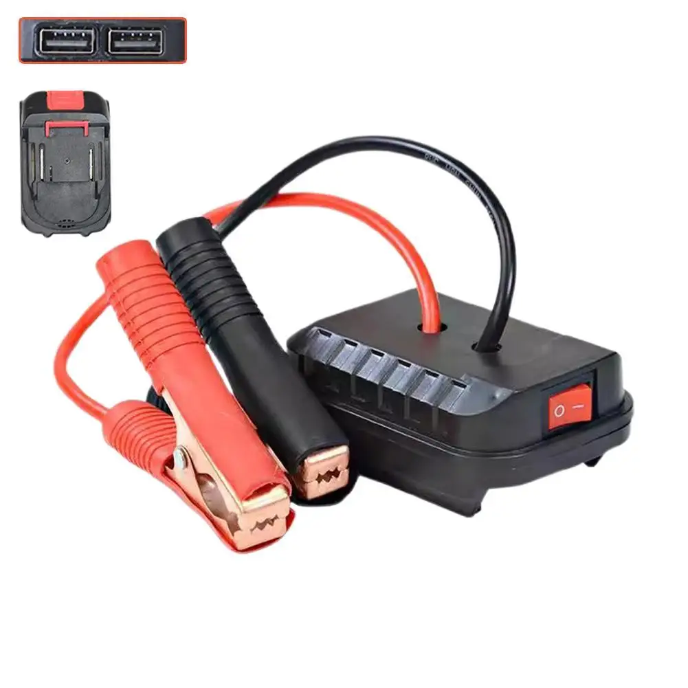 마키타 듀얼 USB 전기 렌치용 리튬 배터리 컨버터 충전기, 자동차 비상 시동 전원 공급 장치, 12V