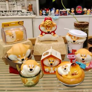 Ani Achai Shiba Inu 블라인드 박스 피규어 코스프레 음식 시리즈, 신비한 상자 컬렉션, PVC 모델, 어린이용 깜짝 생일 장난감 선물