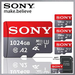 소니 울트라 마이크로 미니 SD 카드 1 테라바이트 512GB SD 메모리 카드 128GB 256GB A2 U3 V30 TF 플래시 카드 전화 컴퓨터 용